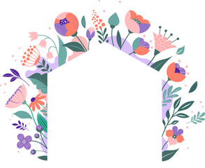 Floral House Frame