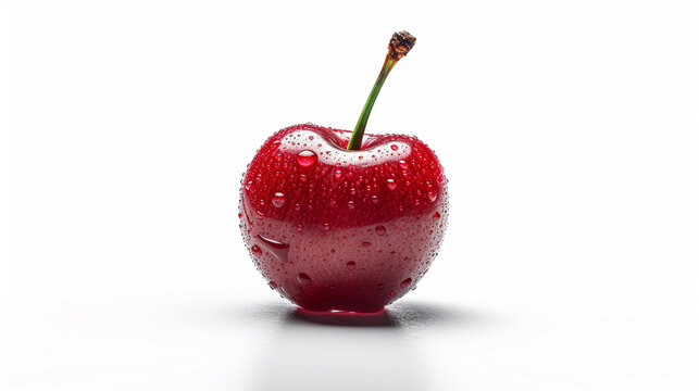 red apple isolated on white HD 8K wallpaper Stock Photographic Image
