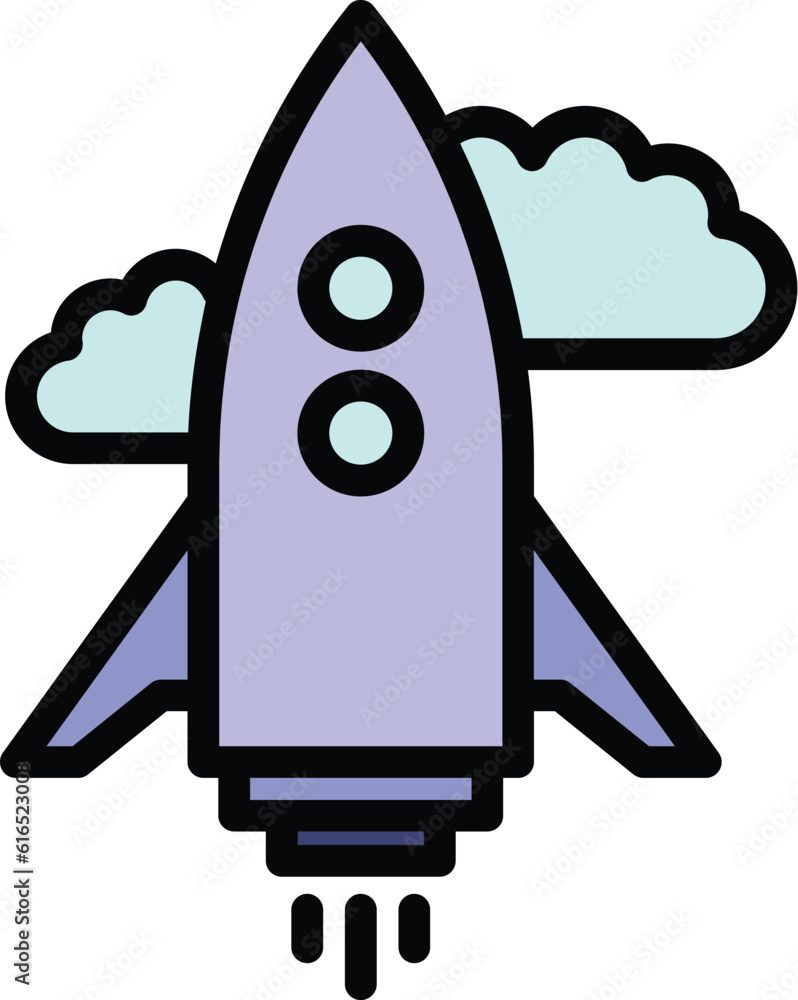 Poster sky shuttle icon. outline sky shuttle vector icon for web design isolated on white background color 