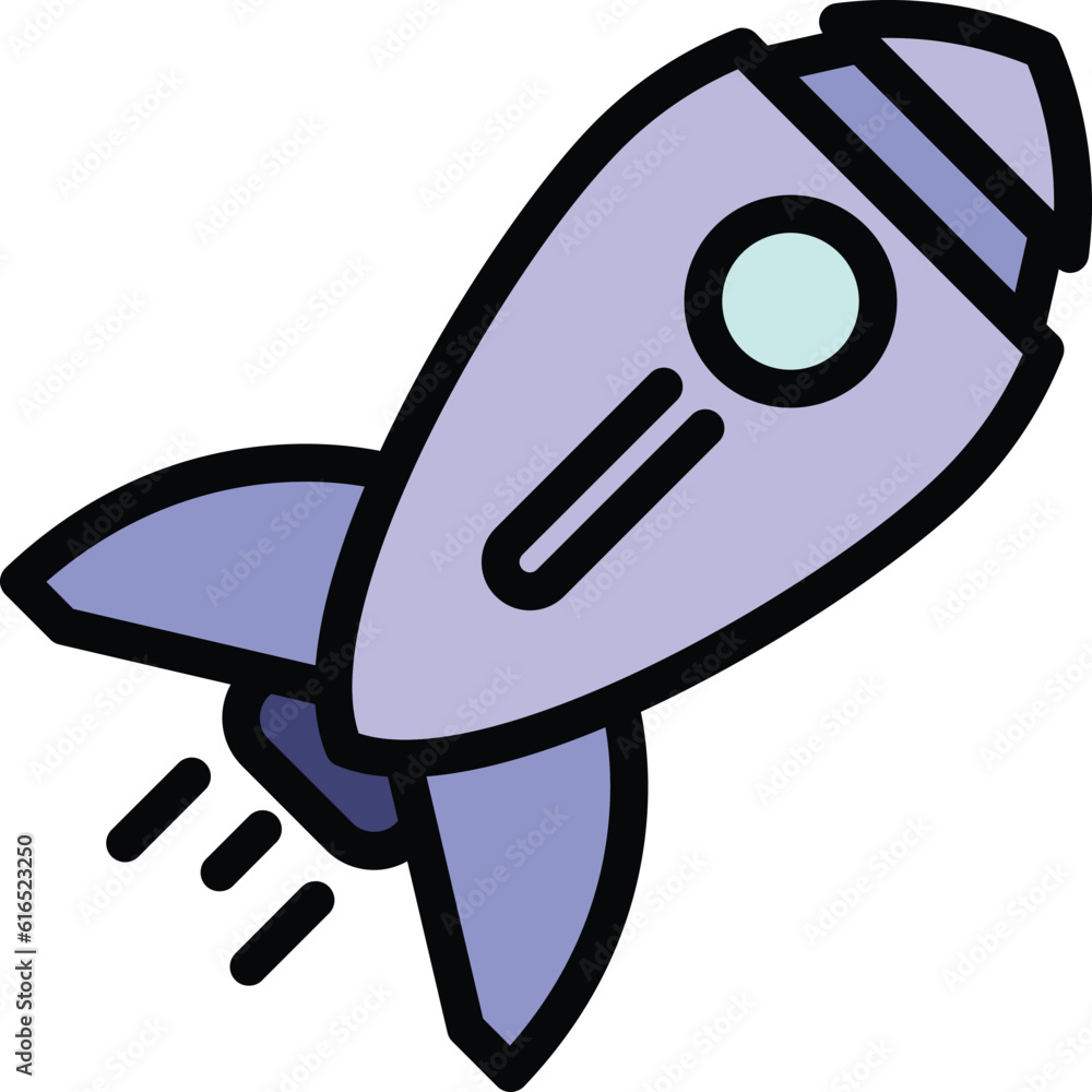 Poster rocket explorer icon. outline rocket explorer vector icon for web design isolated on white backgroun