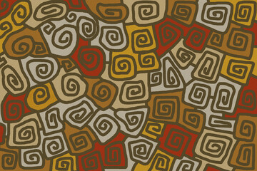 Abstract seamless pattern background with texture. Hand drawn with different shapes, patterns and colors. Abstract shape and pattern doodle concept.