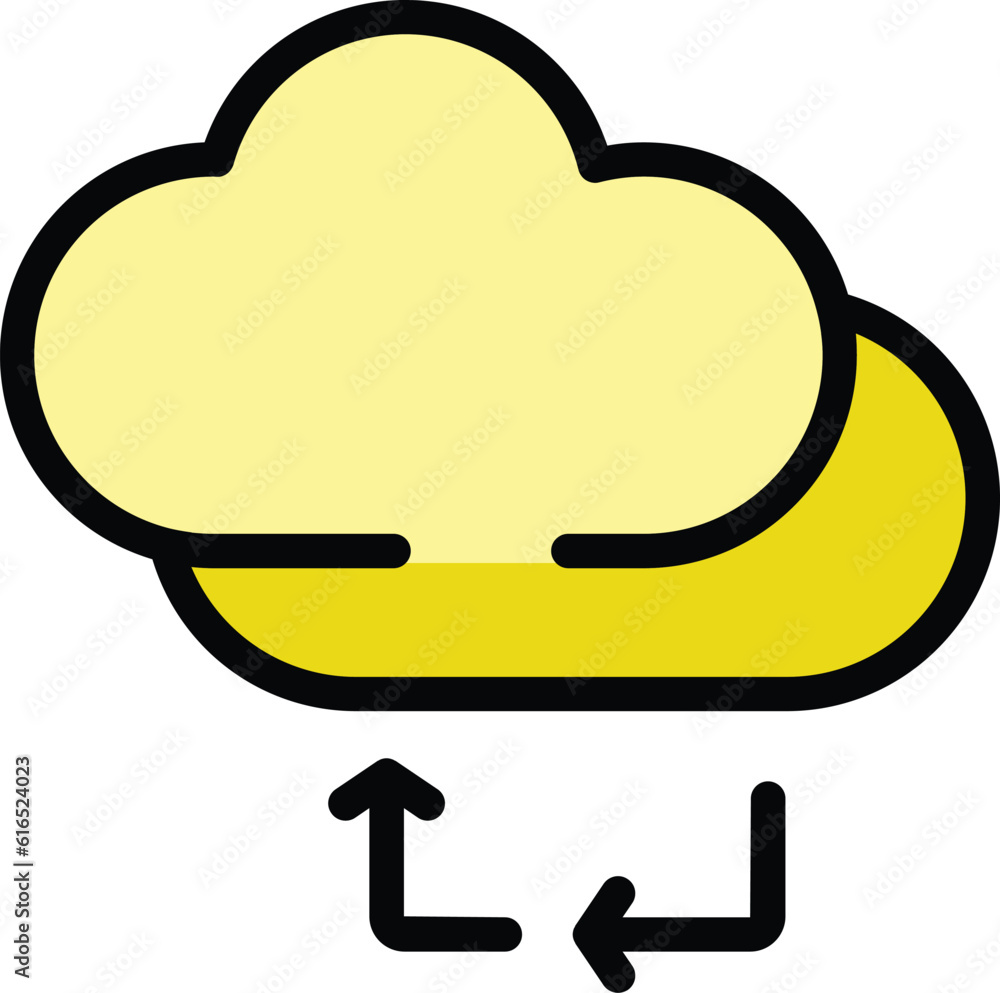 Poster backup memory cloud icon. outline backup memory cloud vector icon for web design isolated on white b