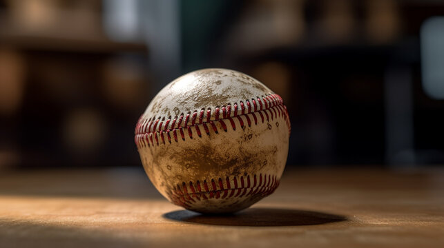 baseball and bat HD 8K wallpaper Stock Photographic Image