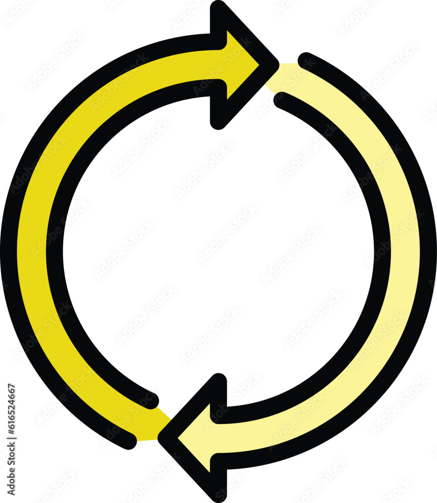 Poster cycle update icon. outline cycle update vector icon for web design isolated on white background colo