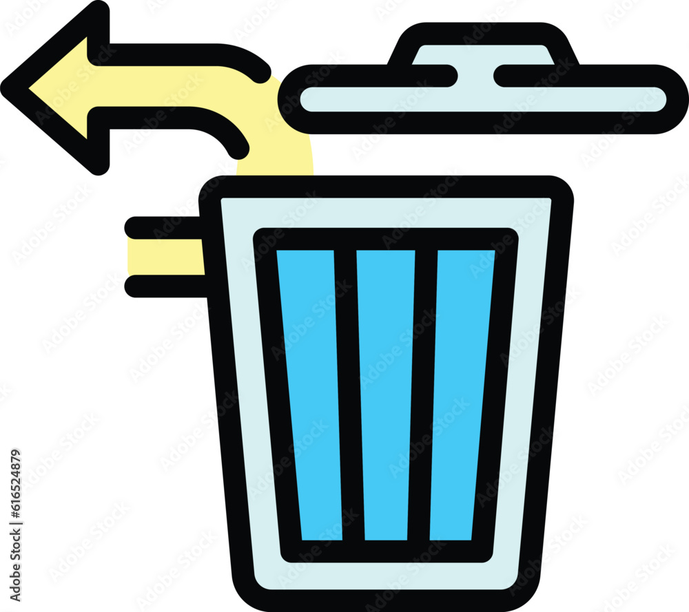 Poster restore trash bin icon. outline restore trash bin vector icon for web design isolated on white backg