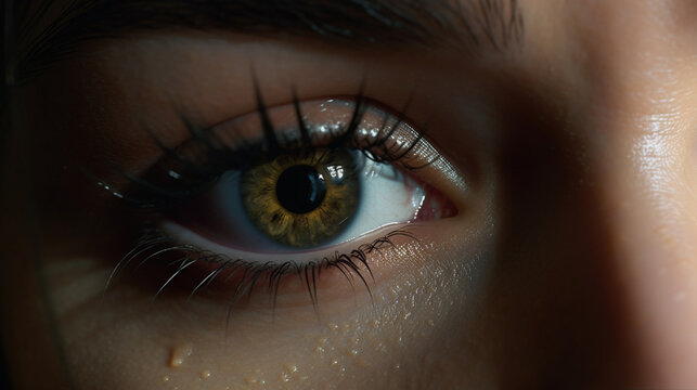 close up of eye HD 8K wallpaper Stock Photographic Image