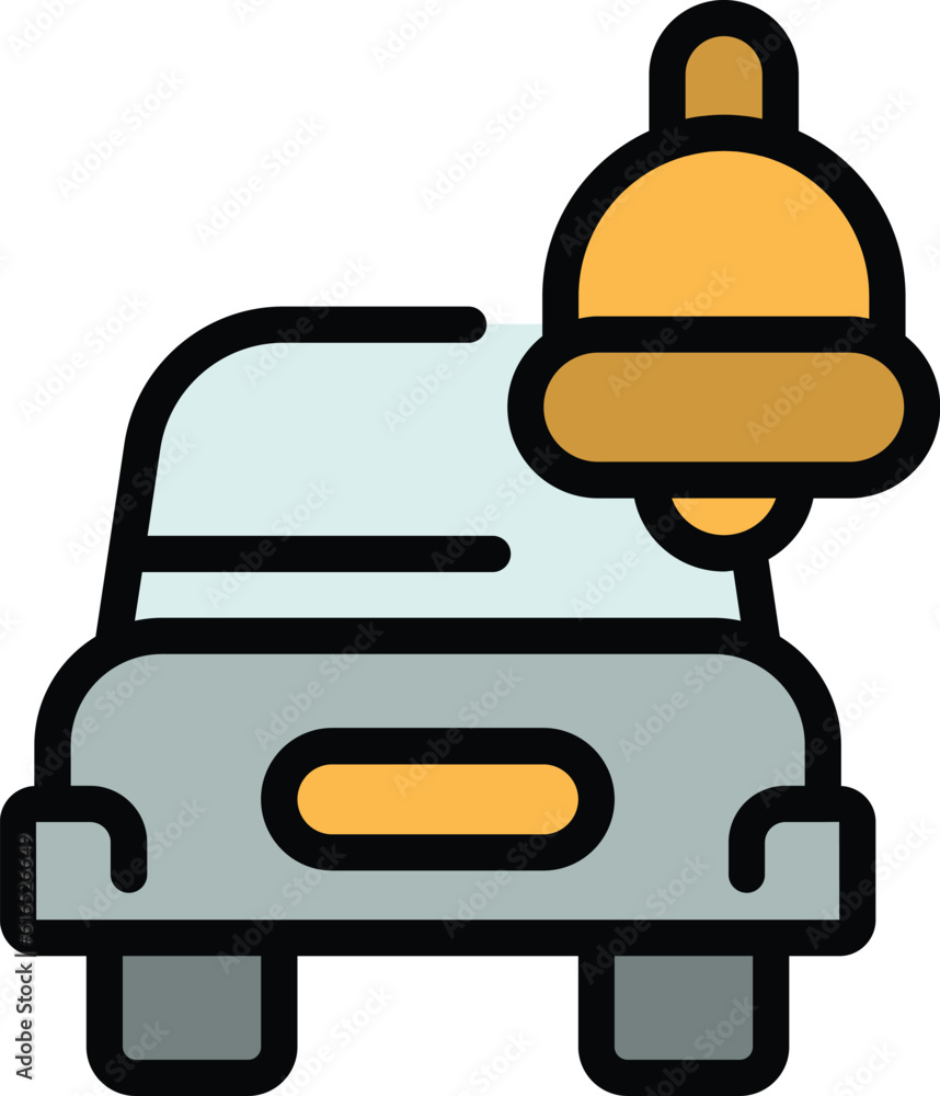 Poster car control speed icon. outline car control speed vector icon for web design isolated on white backg