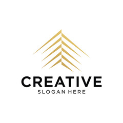 vector building logo, architect, real estate, construction building, house model