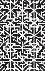 Abstract maze geometric background. Hand drawn seamless pattern with bold square lines. Black and white intricate vector background with brush strokes. seamless geometric pattern