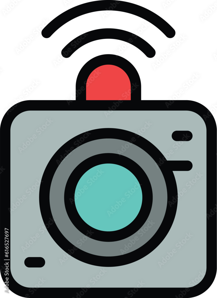 Poster monitoring speed radar icon. outline monitoring speed radar vector icon for web design isolated on w