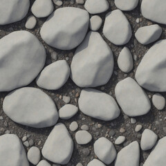 Seamless texture - pebbles, rocks, infinite
