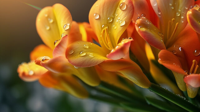 close up of a flower HD 8K wallpaper Stock Photographic Image