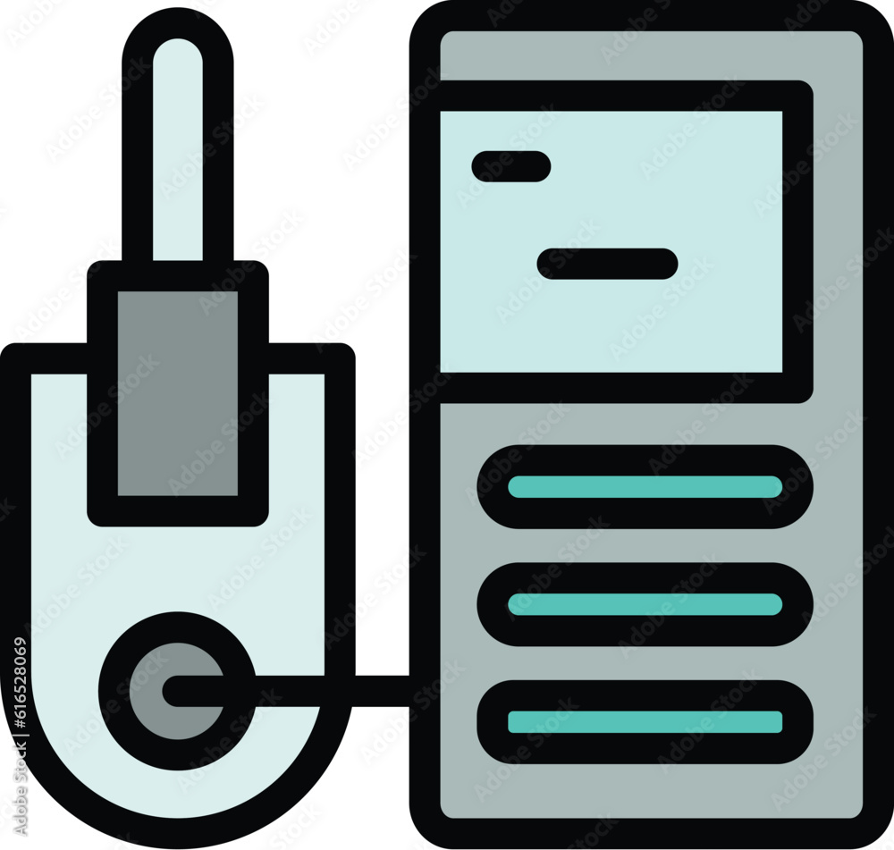 Aufkleber ph meter icon. outline ph meter vector icon for web design isolated on white background color flat