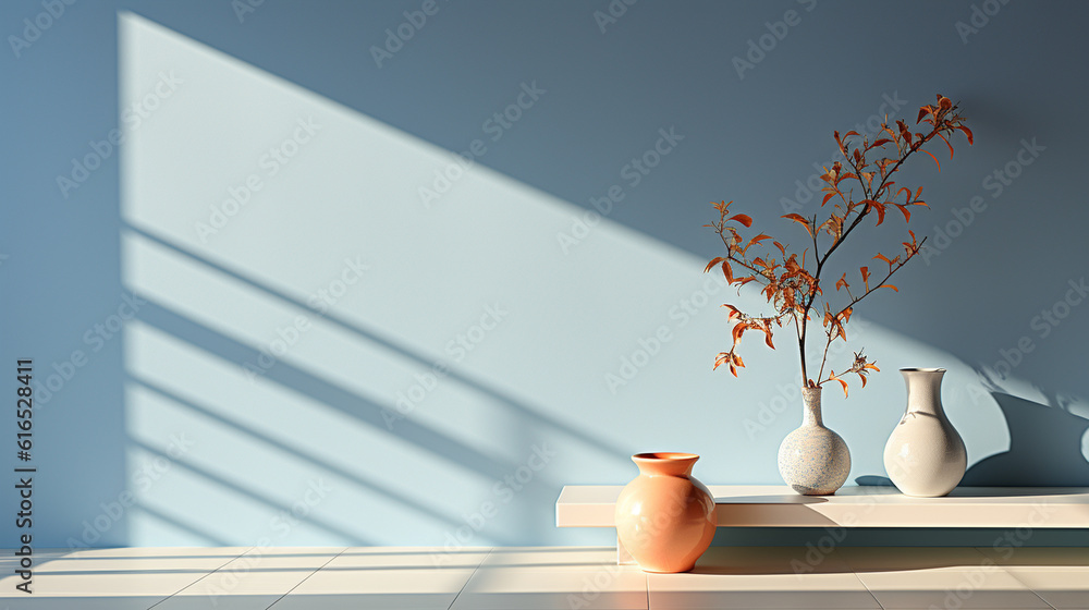 Poster subtle and sophisticated abstract background featuring the play of light and shadow from a window on