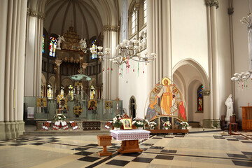 Interior of St. Elizabeth in Lviv, Ukraine