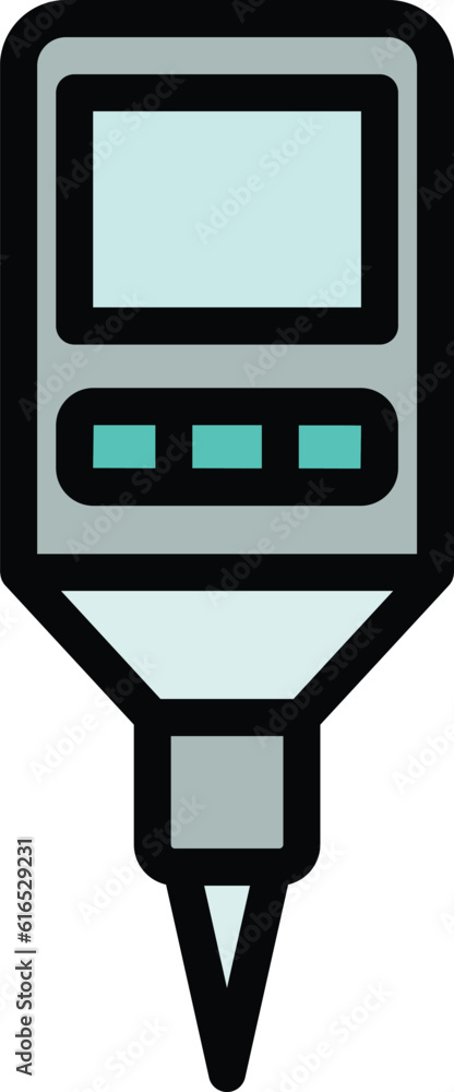 Poster screen ph meter icon. outline screen ph meter vector icon for web design isolated on white backgroun