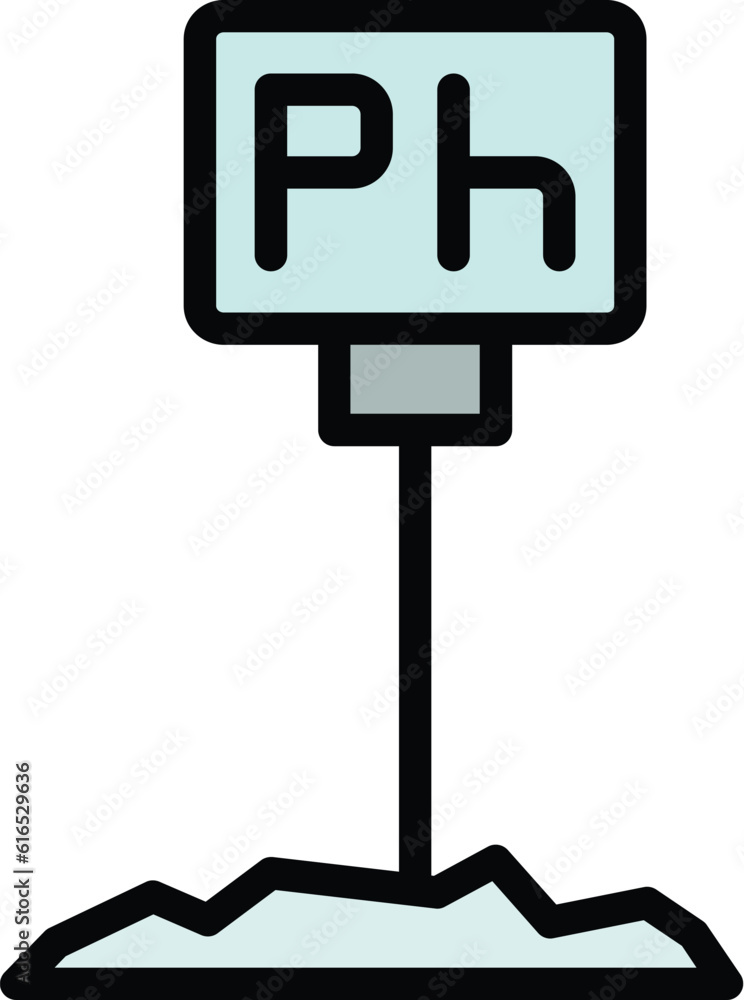 Aufkleber soil ph meter icon. outline soil ph meter vector icon for web design isolated on white background co