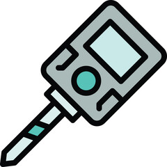 Acidity ph meter icon. Outline Acidity ph meter vector icon for web design isolated on white background color flat