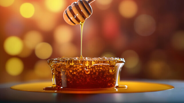cup of honey  HD 8K wallpaper Stock Photographic Image