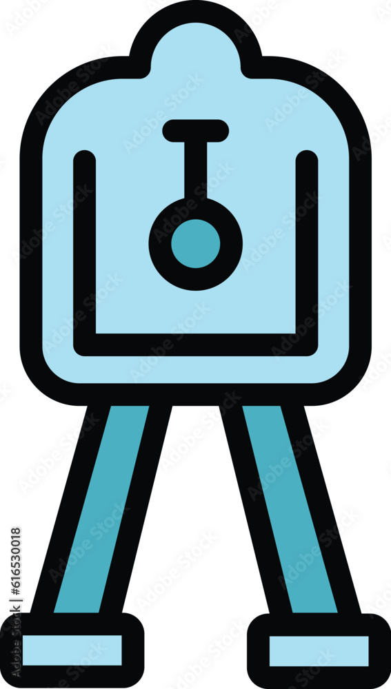 Poster laser measurement icon. outline laser measurement vector icon for web design isolated on white backg