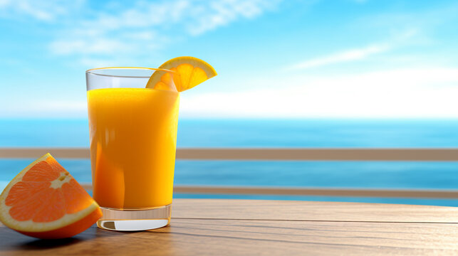 cocktail on the beach HD 8K wallpaper Stock Photographic Image