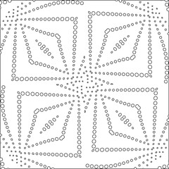  Modern stylish abstract texture. Geometric shapes from striped elements. Black and white pattern.
