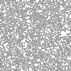  Modern stylish abstract texture. Geometric shapes from striped elements. Black and white pattern.
