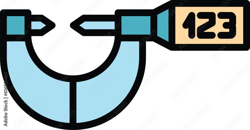 Poster digital micrometer tool icon. outline digital micrometer tool vector icon for web design isolated on