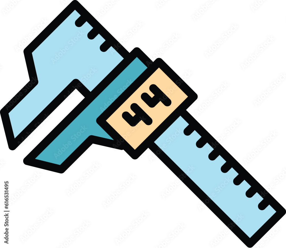 Poster digital micrometer ruler icon. outline digital micrometer ruler vector icon for web design isolated 