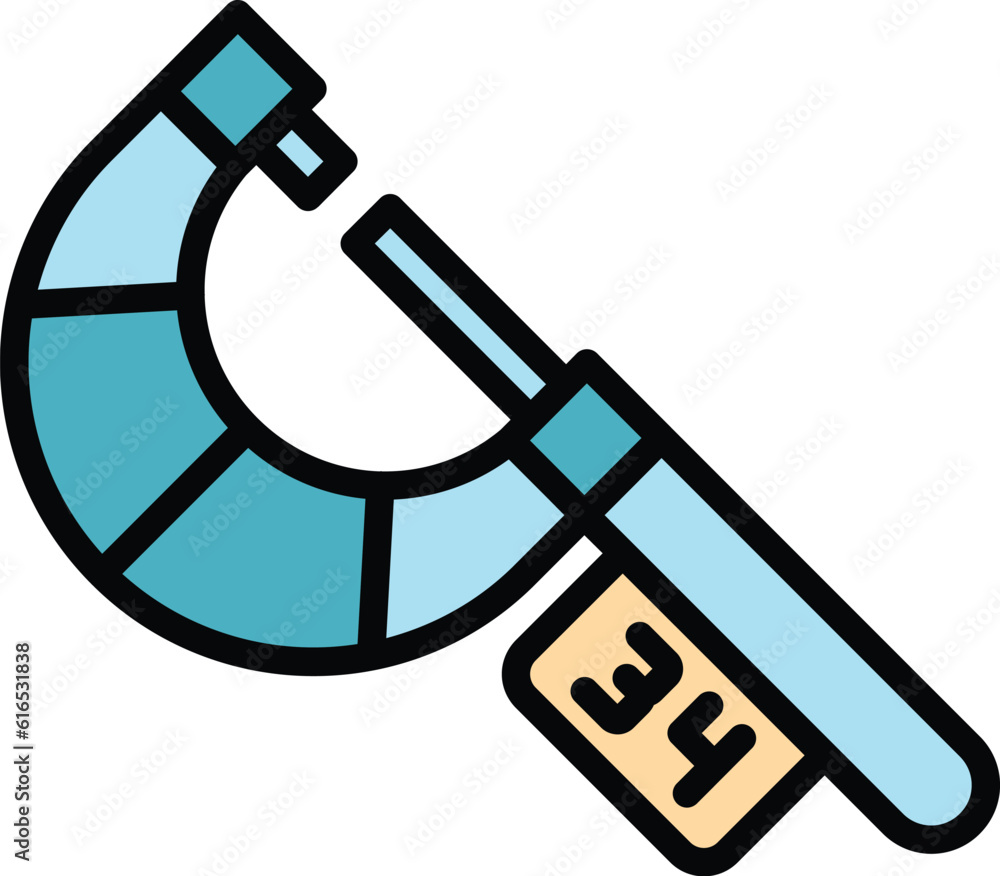 Poster digital micrometer precision icon. outline digital micrometer precision vector icon for web design i
