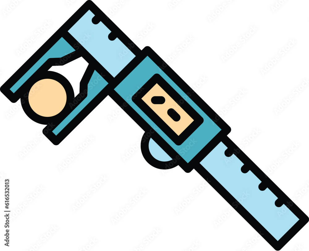 Poster digital micrometer linear icon. outline digital micrometer linear vector icon for web design isolate