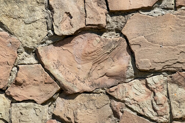 Stone wall texture, stone masonry, background for design