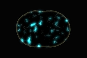 Embryonic stem cells , Cellular therapy. Components of Eukaryotic cell, nucleus and organelles and plasma membrane. Biology concept. 3d illustration