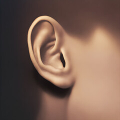 close up of a person ear