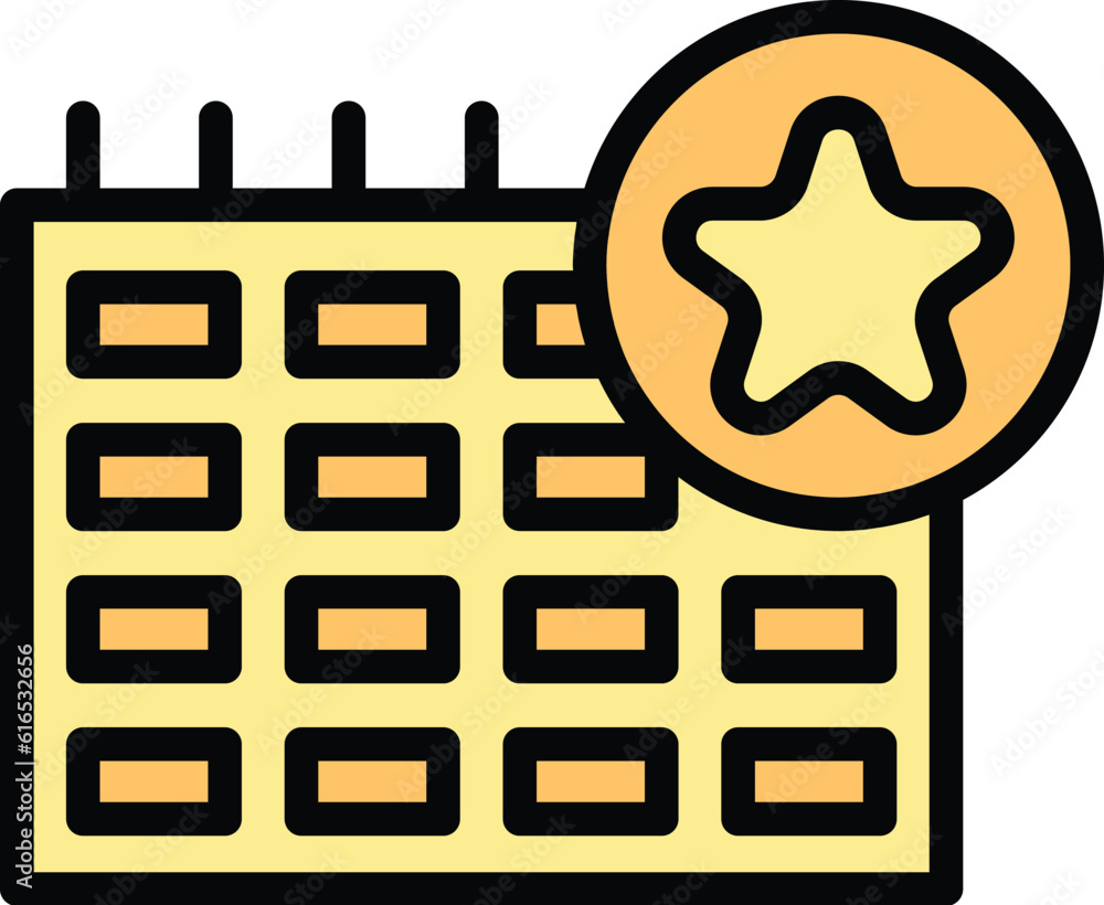 Poster event planner time icon. outline event planner time vector icon for web design isolated on white bac