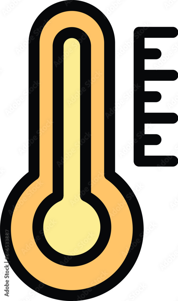 Poster laser thermometer temperature icon. outline laser thermometer temperature vector icon for web design