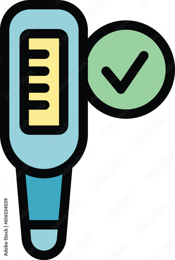 Poster home thermometer icon. outline home thermometer vector icon for web design isolated on white backgro