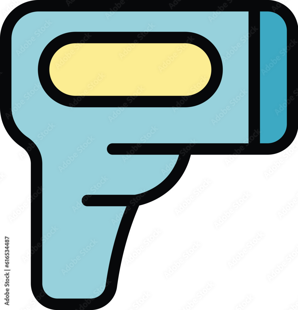 Poster laser thermometer scanner icon. outline laser thermometer scanner vector icon for web design isolate