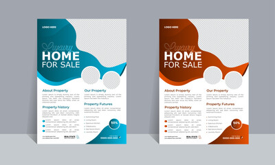 real estate flyer design. business promotion design - vector