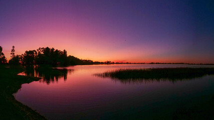 sunrise over  lake