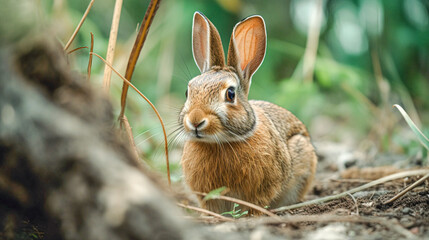 Fototapeta premium rabbit in the woods