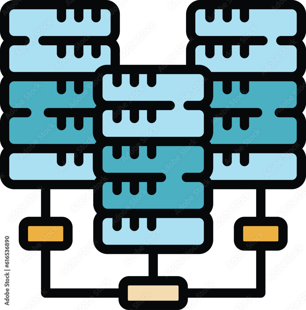 Poster server network internet icon. outline server network internet vector icon for web design isolated on