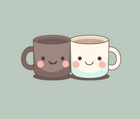 Cute cups couple 