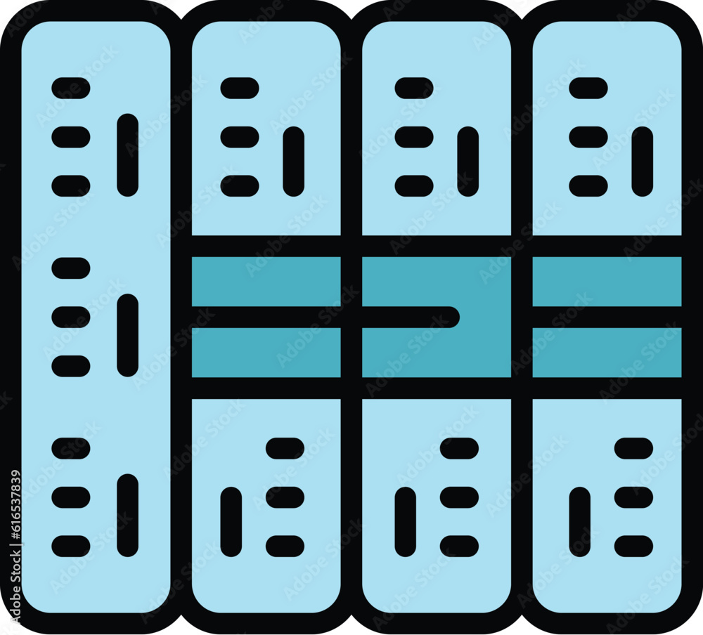 Poster server stack internet icon. outline server stack internet vector icon for web design isolated on whi