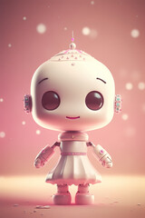 Cute robot princess doll 