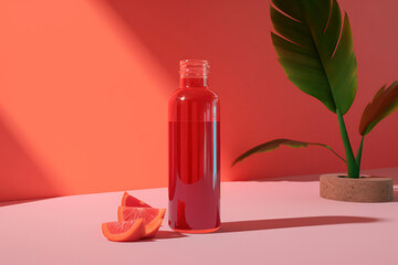 A hyperrealistic image of a cold-pressed juice, showcasing the vibrant colors and nutrient-rich ingredients, promoting a healthy and balanced diet in hyperrealistic 8k detail