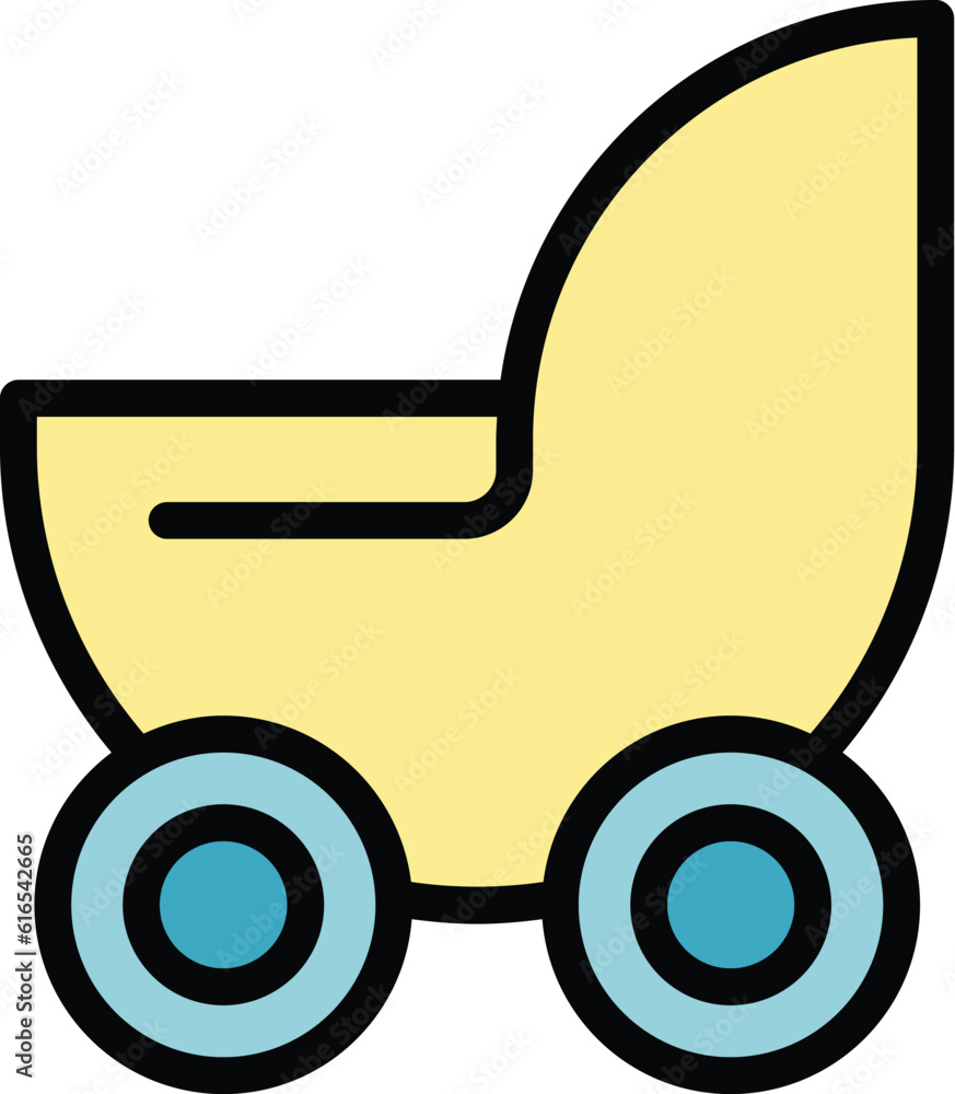 Aufkleber maternity pram icon. outline maternity pram vector icon for web design isolated on white background 