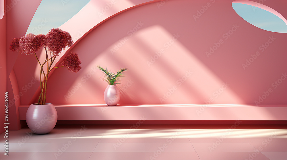 Poster clean and modern abstract background featuring soft light and artistic window shadows, adding a touc