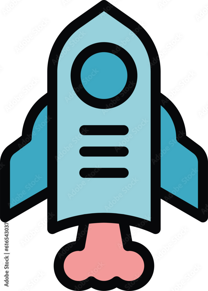 Poster rocket search engine icon. outline rocket search engine vector icon for web design isolated on white
