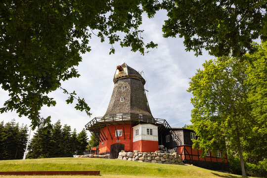 Windmill near Tranekaer Castle, Langeland, Denmark